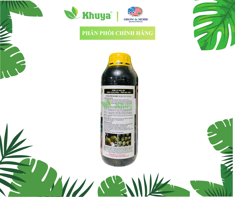 Phân bón lá Growmore Humer H1 Humic Acid 322 loại 1 Lít Phát Triển Thân, Chồi, Lá