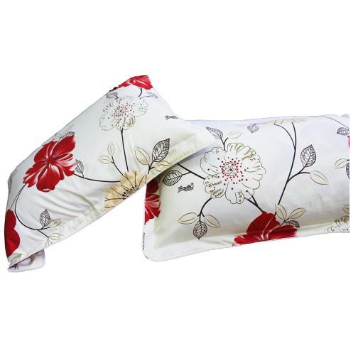 Combo Gối Hơi Sài Gòn và Áo Gối Cotton 40x60cm ( 1 ruột gối ép hơi và 1 áo gối ) - Giao Mẫu Ngẫu Nhiên