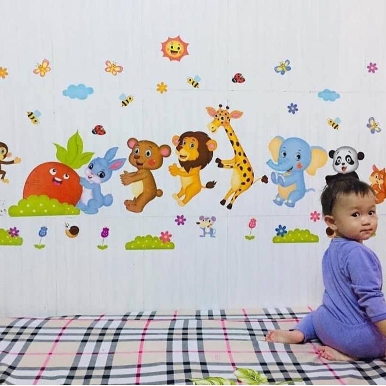 Giấy dán tường phòng ngủ decal dán tường cho bé decor trang trí dễ thương mầm non chỗ vui chơi - Xưởng decor 0301