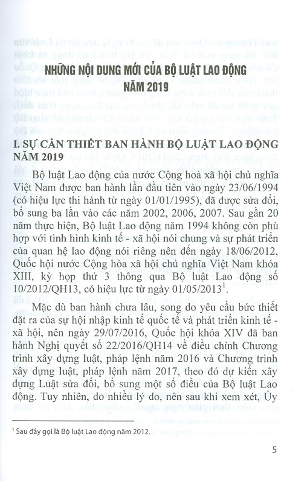 Những Nội Dung Mới Của Bộ Luật Lao Động Năm 2019