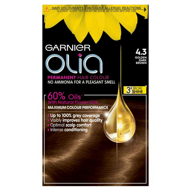 Thuốc nhuộm tóc Garnier Olia Permanent Hair Color - 4.3 Golden Dark Brown