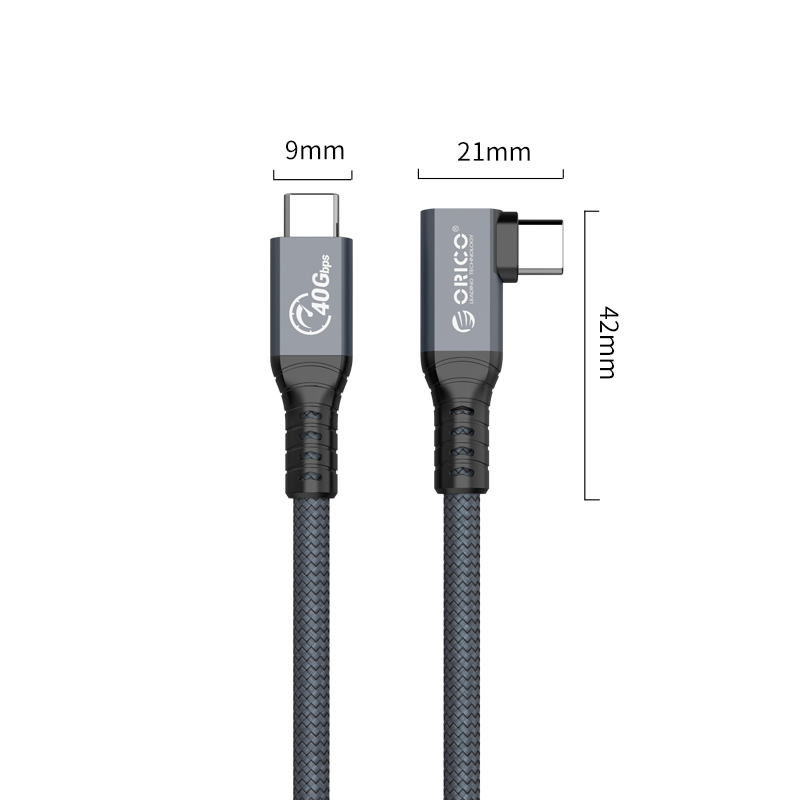 Cáp Thunderbolt 4 ORICO TBW4 tốc độ 40Gbps, Sạc PD 100W, 8K 60Hz - Hàng Chính Hãng