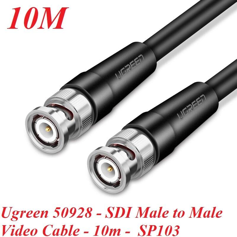 Ugreen UG50928SP103TK 10M màu Đen Cáp 2 đầu SDI cho máy quay + Camera cao cấp - HÀNG CHÍNH HÃNG