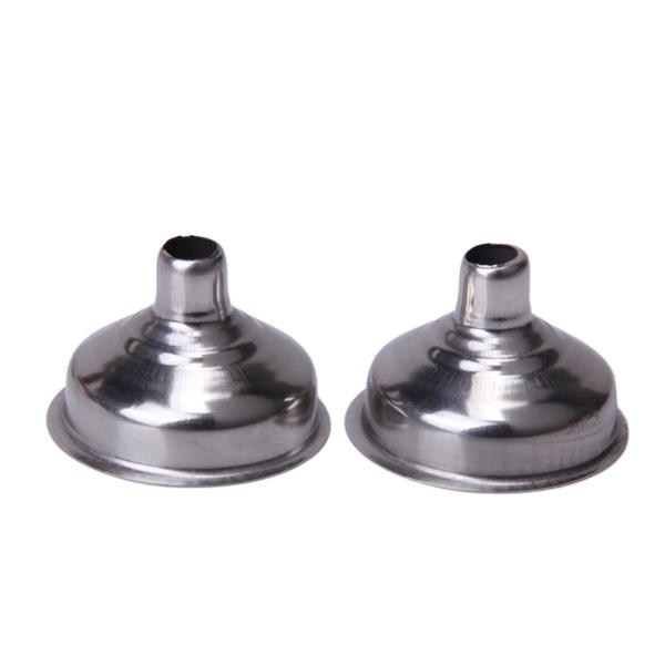2Pcs Stainless Steel 3.6cm Dia. Small Funnel for Hip Flask Wine Vodka
