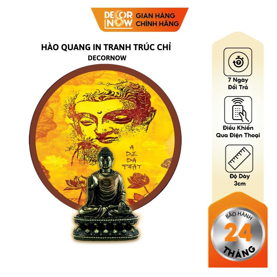 Đèn Hào Quang Phật In Tranh Trúc Chỉ DECORNOW 30,40 cm, Trang Trí Ban Thờ, Hào Quang Trúc Chỉ HOA SEN DCN-TC183
