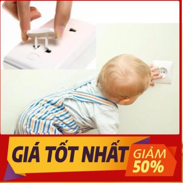 Nút bịt ổ điện nắp cắm 2 chân chống giật an toàn cho bé trẻ em