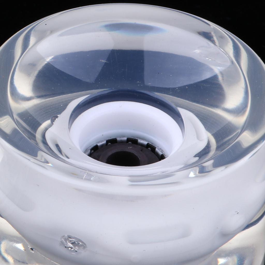 4pcs Longboard Light Up Wheels Skateboard Cruiser Repair Rebuilding White