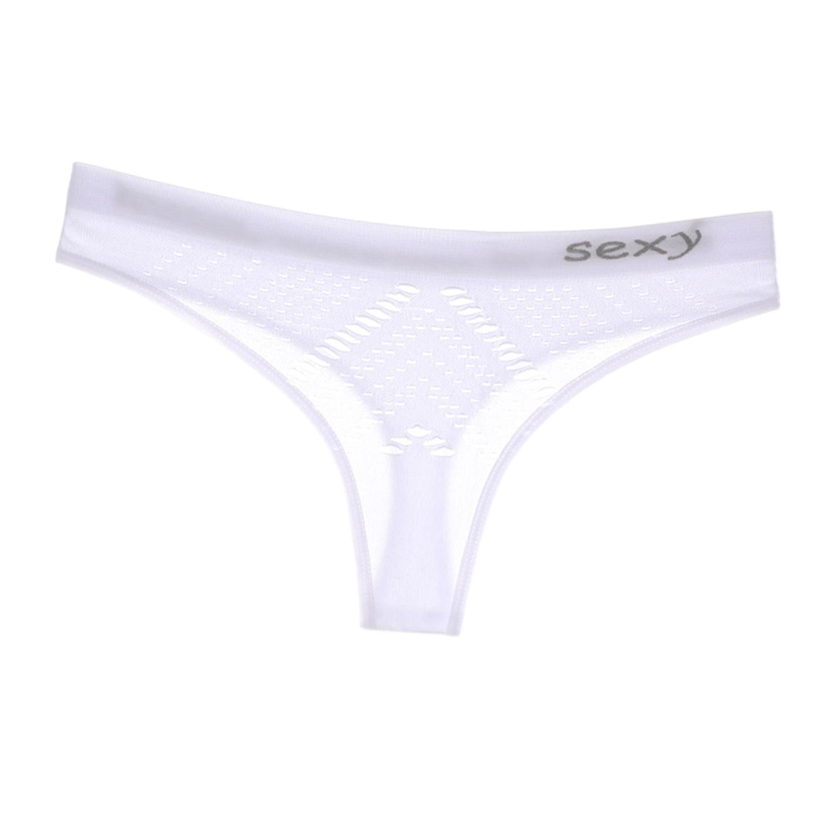 Women Underwear Panties Low Waist Lingerie Elastic Soft Hollow Out Lady Thongs Briefs for Yoga Pants Dress Jeans Gowns Travel