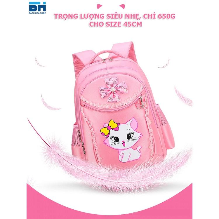 Balo đi học cho bé gái Mẫu giáo, Cấp 1- Mầm non, tiểu học - Hình mèo con dễ thương