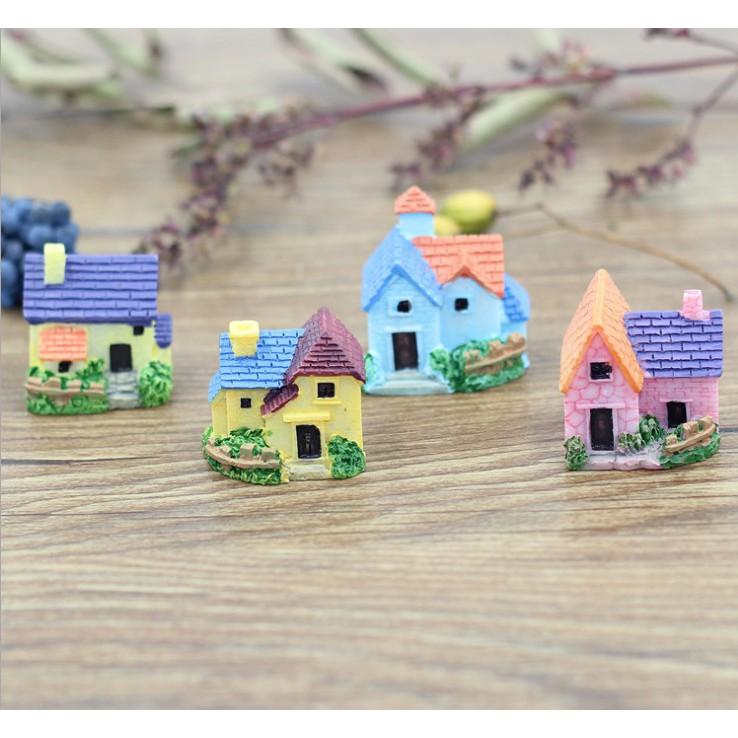 Nhà Kiểu Châu Âu Loại Nhỏ, Trang Trí Tiểu Cảnh, Terrarium quà tặng trang trí