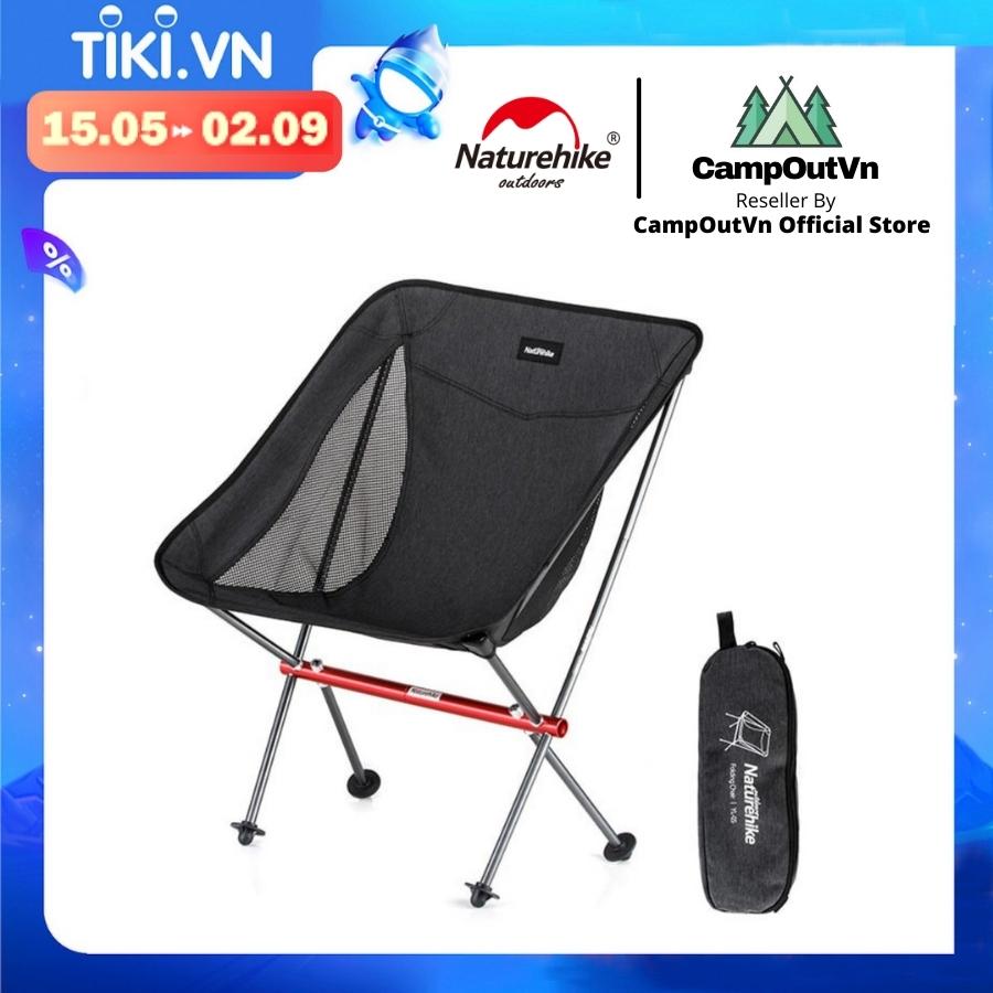 Ghế Xếp Du Lịch Cắm Trại Naturehike Thể Thao Dã Ngoại Ghế Gấp Câu Cá Hợp Kim Nhôm Có Lưng Tựa Gọn Nhẹ Campout A041