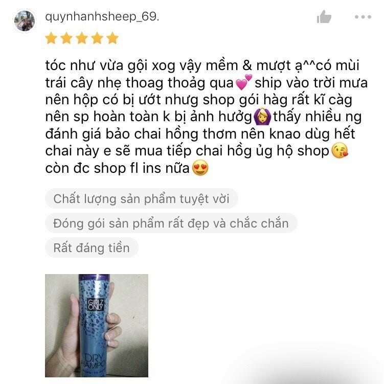 DẦU GỘI KHÔ GIRLZ ONLY 200ML