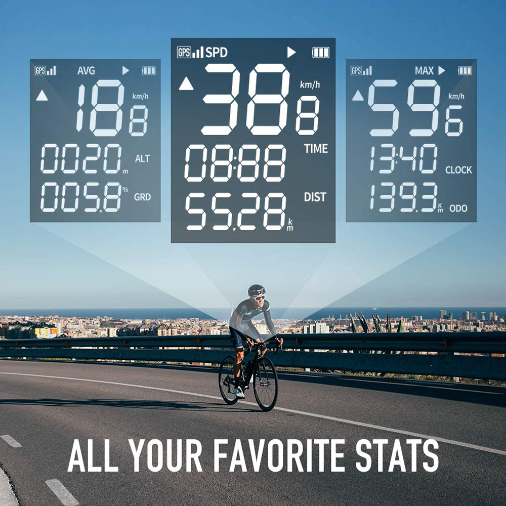 XOSS Smart GPS Đồng Hồ Đo Tốc Xe Đạp Không Dây Chính Xác IPX7 Có Nắp Bảo Vệ