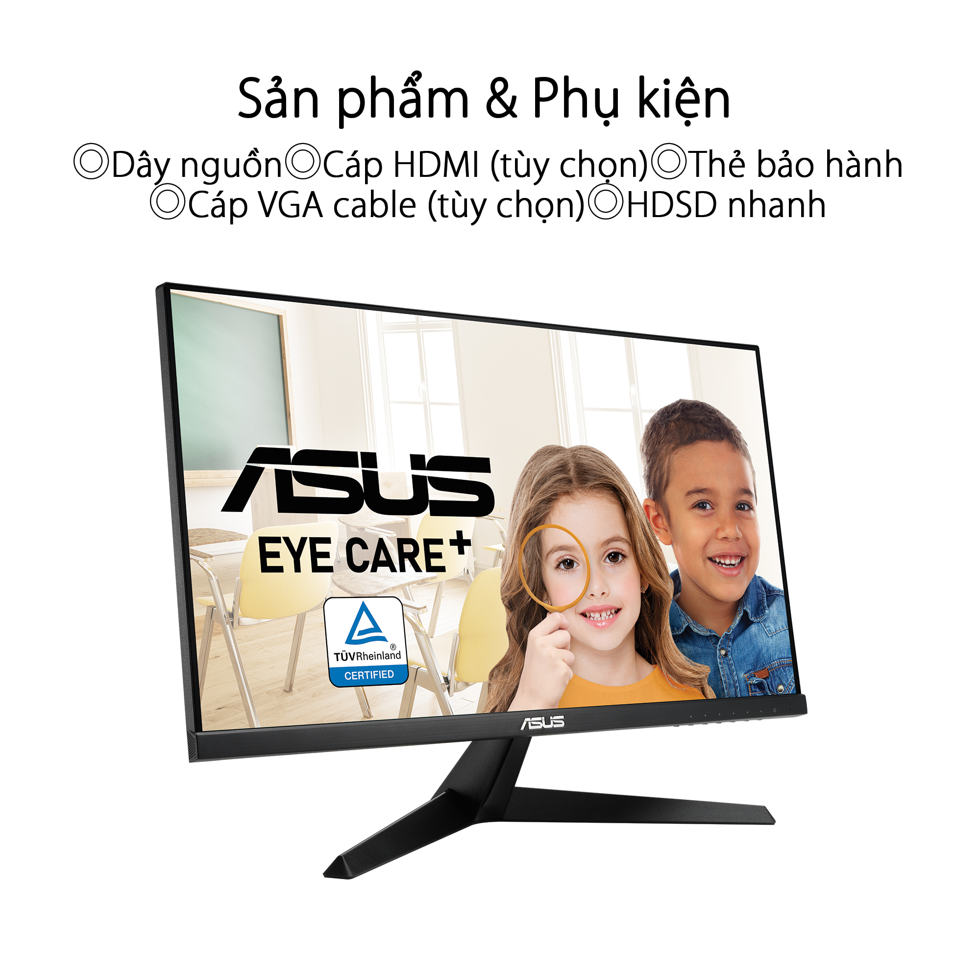 [Tặng chuột TUF Gaming M3] - Màn Hình Chơi Game Asus VY249HE (23.8inch/FHD/IPS/75Hz/1ms) - Hàng Chính Hãng