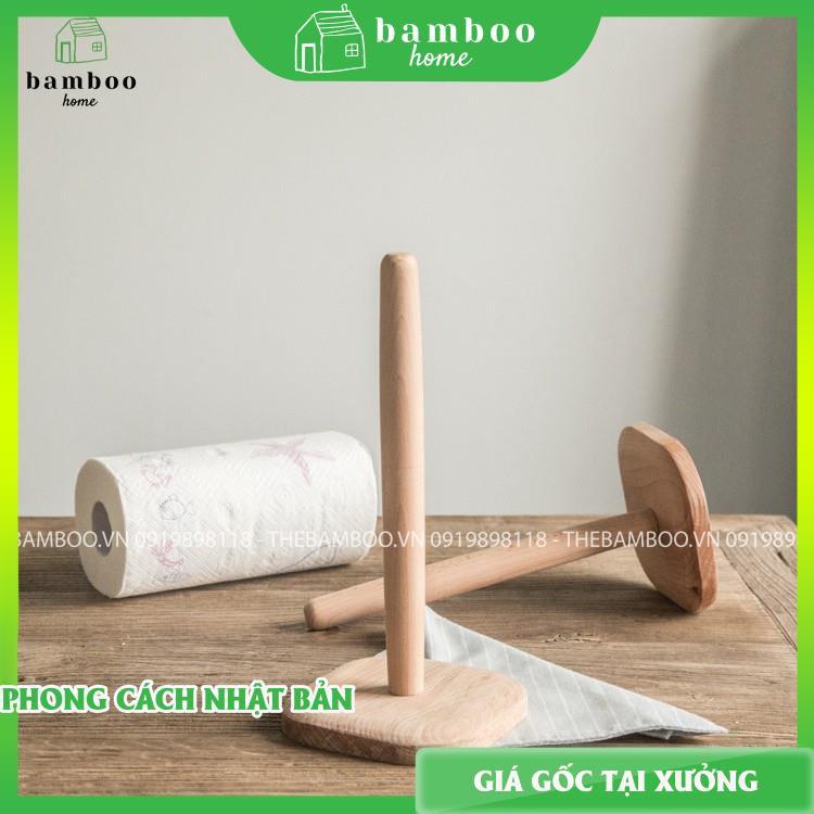 Giá đỡ cuộn giấy giá đỡ tròn bằng gỗ