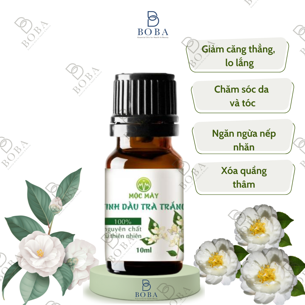 (HCM) Tinh Dầu Trà Trắng Khử Mùi, Tạo Hương Thơm Mộc Mây, Làm Sạch Không Khí, Giảm Stress - BOBA Naturals