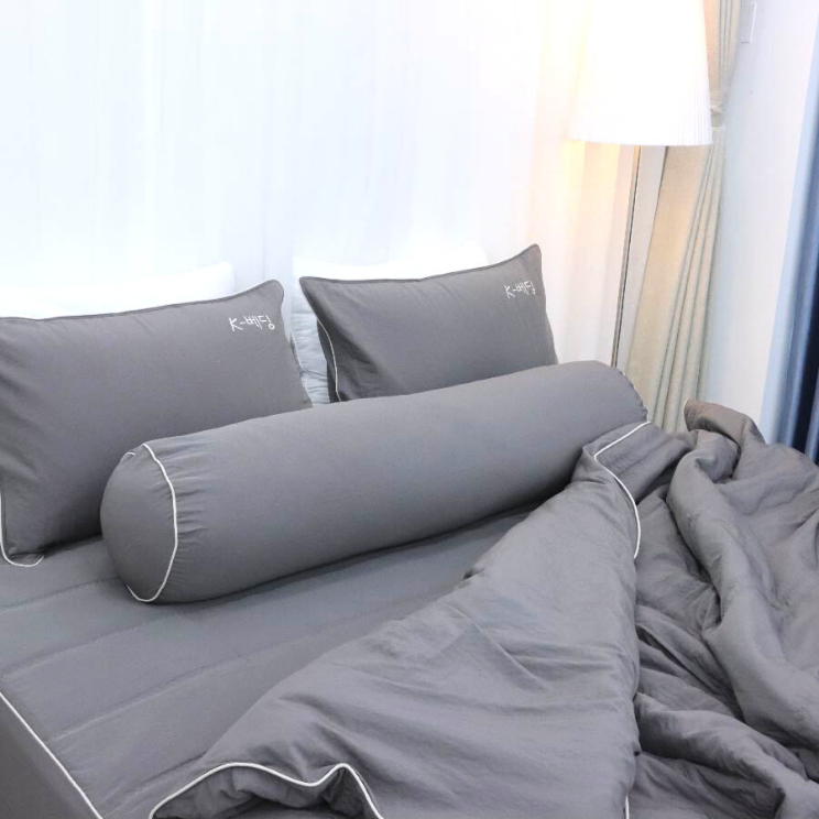 Bộ ga giường chần bông KBedding by Everon KMMS 205 Micro Modal Xám xi măng