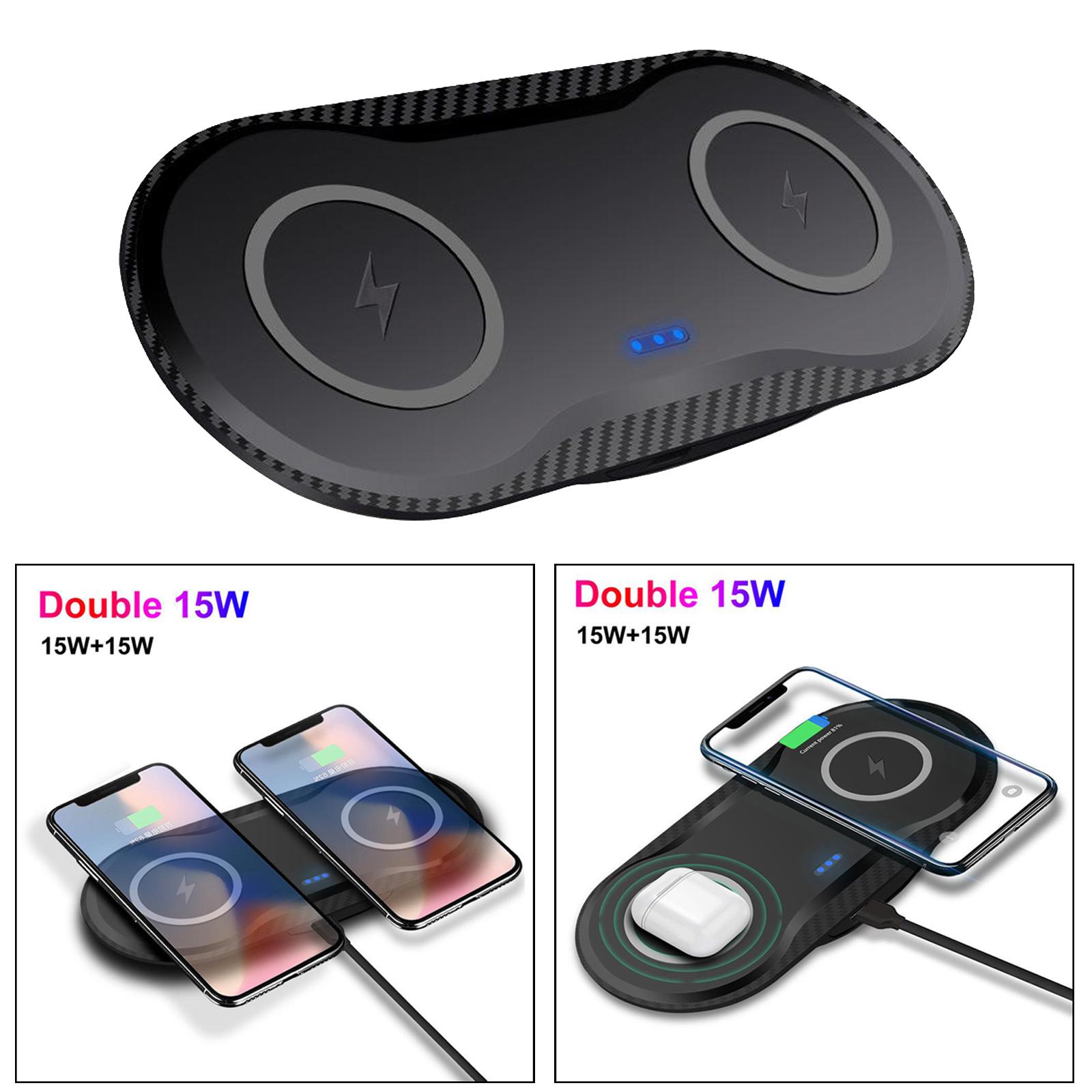 Wireless Charger Pad, Compatible iPhone 11 Pro Max, Xs Max, XR, 8 Plus, 15W Fast-Charging for Galaxy S20 S10 S9, Note 10 Note 9 Note 8