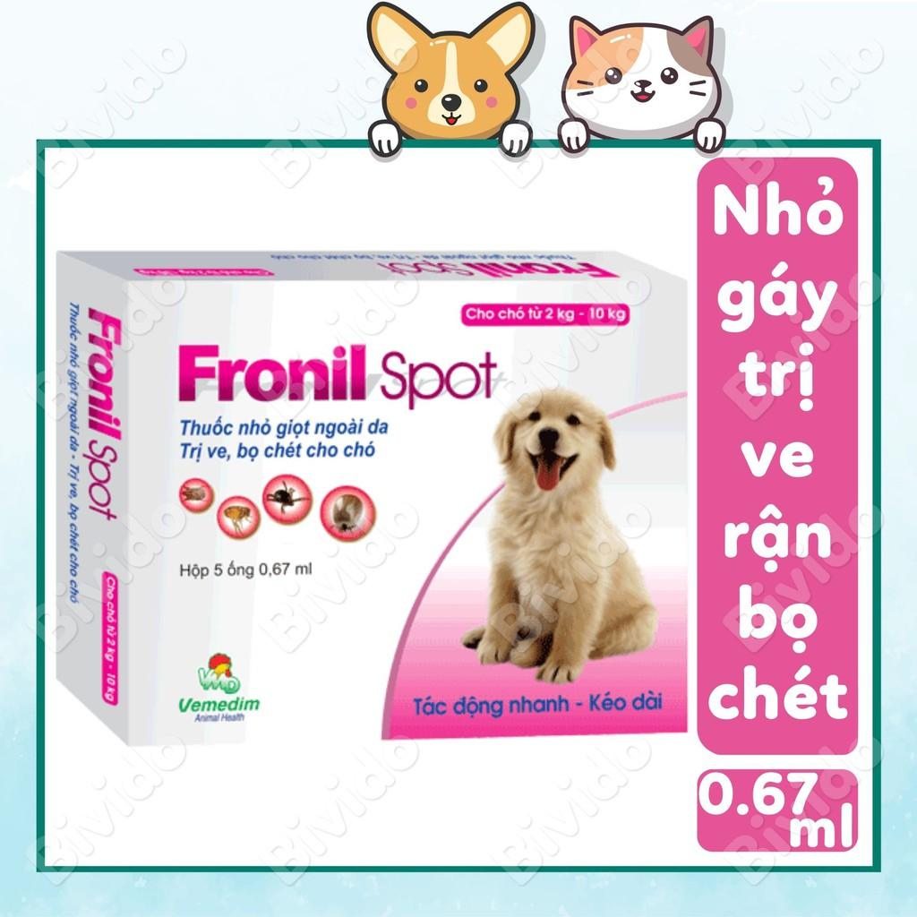 Hình ảnh Nhỏ gáy Fronil Spot Vemedim diệt ve, rận, bọ chét chó mèo ống 0.67ml - Bivido