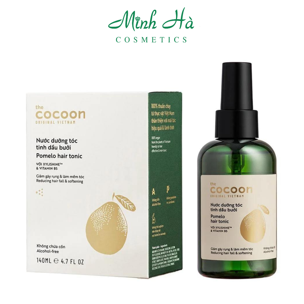 Nước dưỡng tóc tinh dầu bưởi Cocoon Pomelo hair tonic 140ml giúp giảm gãy rụng tóc