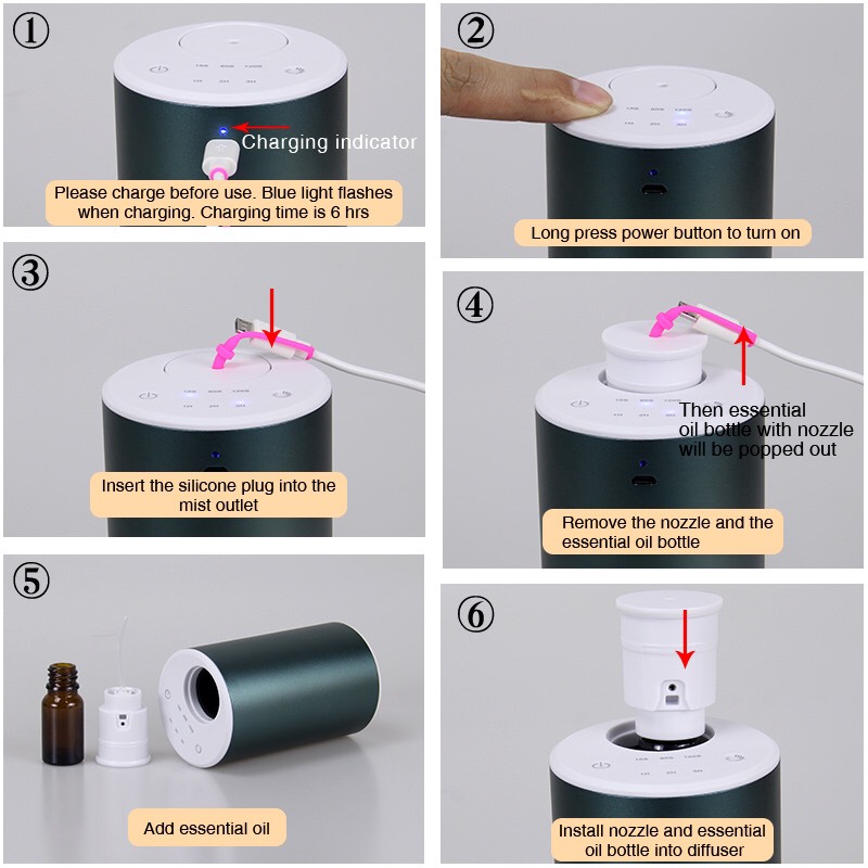 Máy phun tinh dầu nano trực tiếp không dùng nước, tích hợp pin 8 tiếng, vỏ nhôm tản nhiệt thế hệ mới