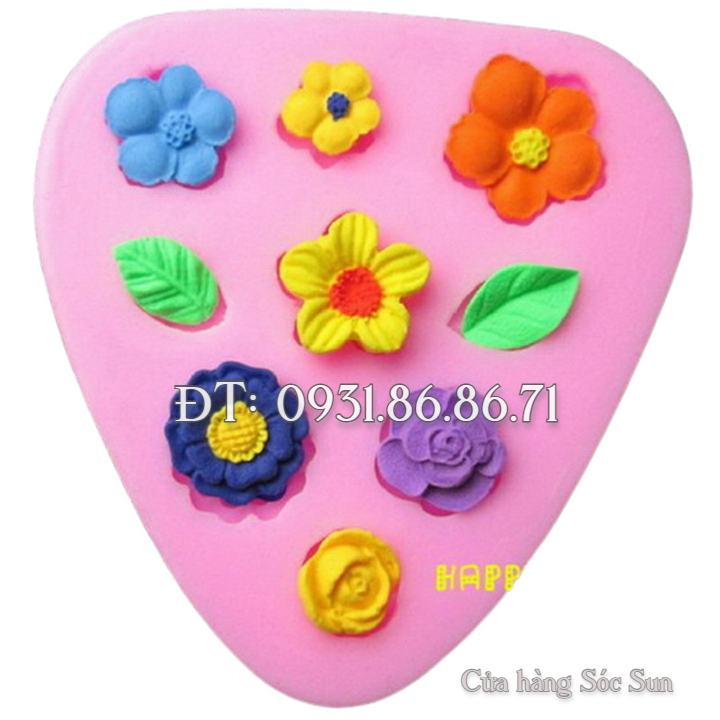 Khuôn silicon các loại hoa - Mã số 1183