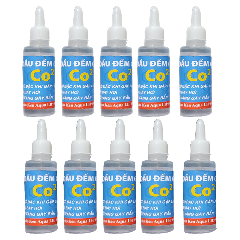 Dầu đếm giọt CO2 lạnh không đông, không ố vàng, bay hơi, bẩn ... dùng cho CO2 Mufan thủy sinh hồ cá 20ML