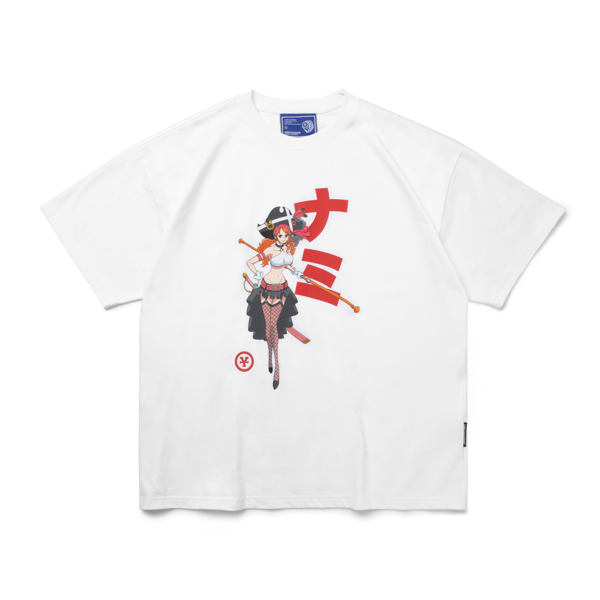 Áo Thun DirtyCoins x One Piece Film:Red Nami T-shirt - White