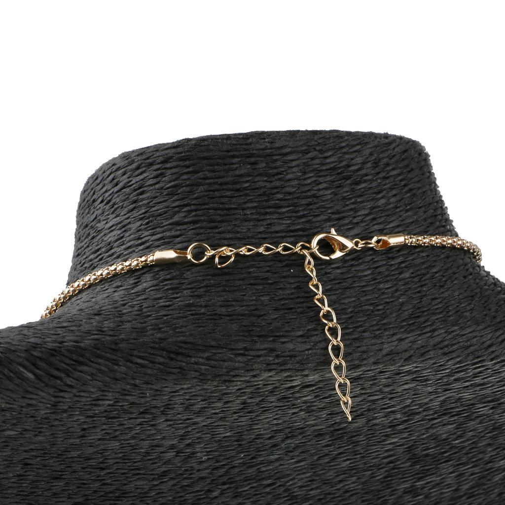 European Irregular Design Knots Pendant Chain Necklace Earrings Jewelry Set Gold