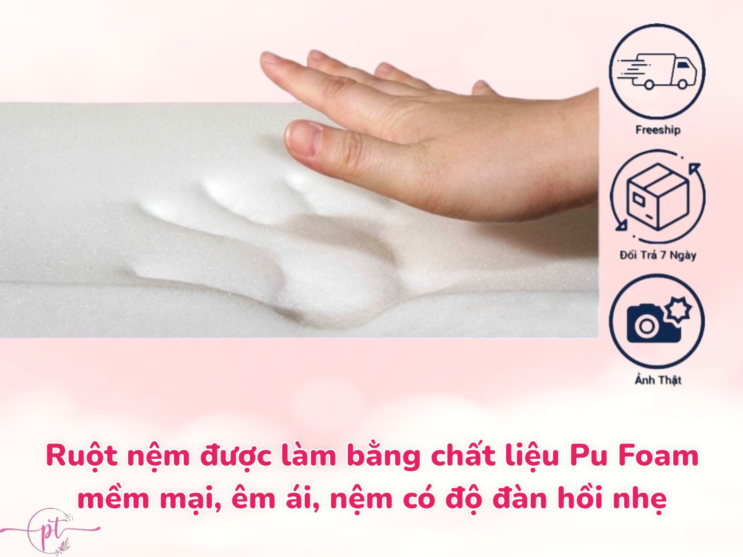Nệm Cao Su Non Diamond Gold Dày 5cm Đủ Size Tặng Kèm Drap Nệm