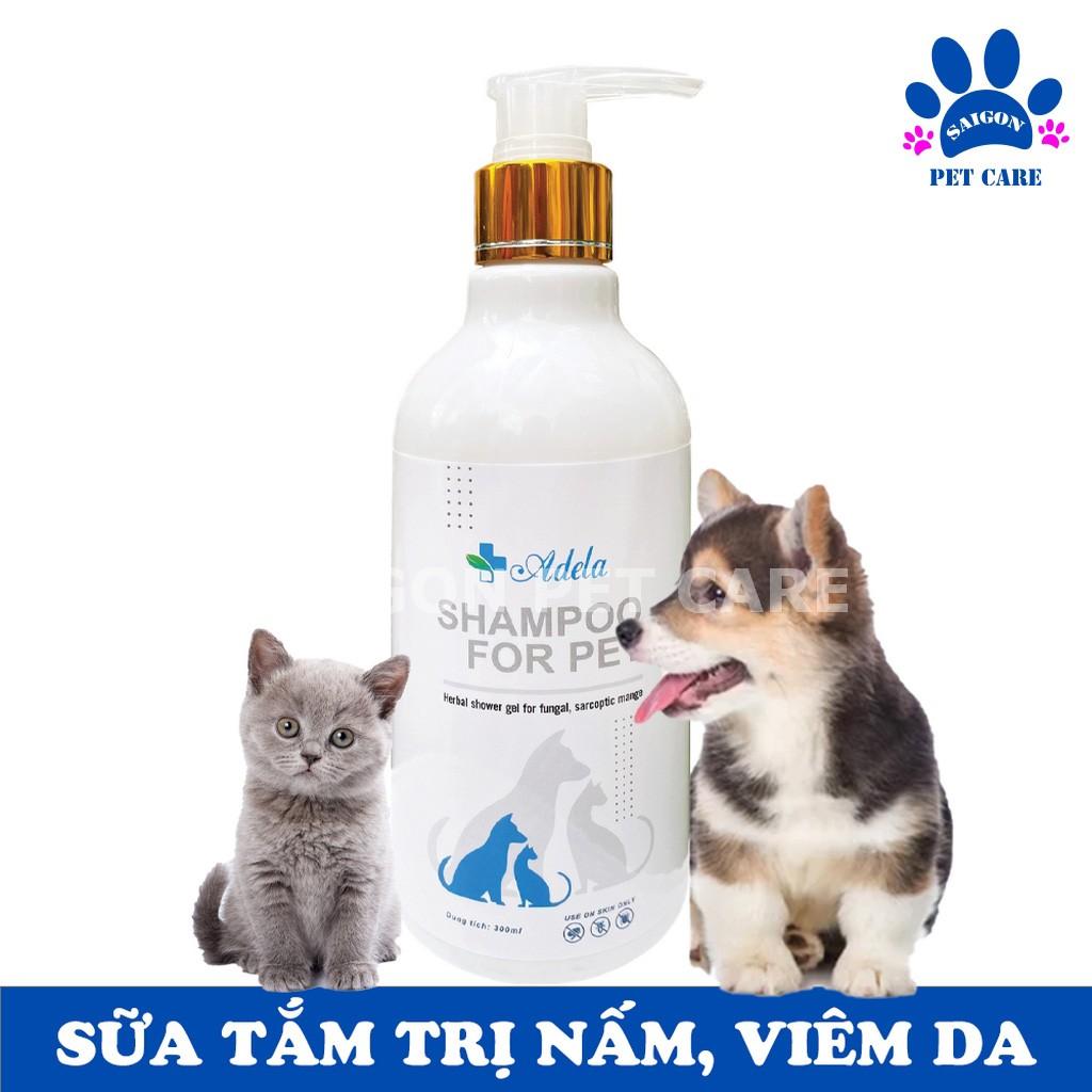 Sữa tắm Shampoo For Pet hỗ trợ phòng và trị nấm, viêm da cho chó mèo (mẫu mới 2024)