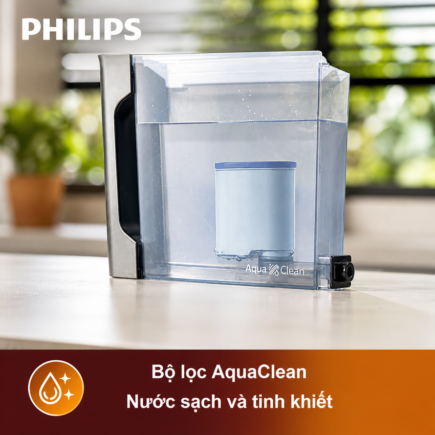 Máy pha cà phê Espresso, Americano tự động và Capuccino, Latte Serial 2200. Thương hiệu Hà Lan cao cấp Philips - EP2124/72. HÀNG CHÍNH HÃNG