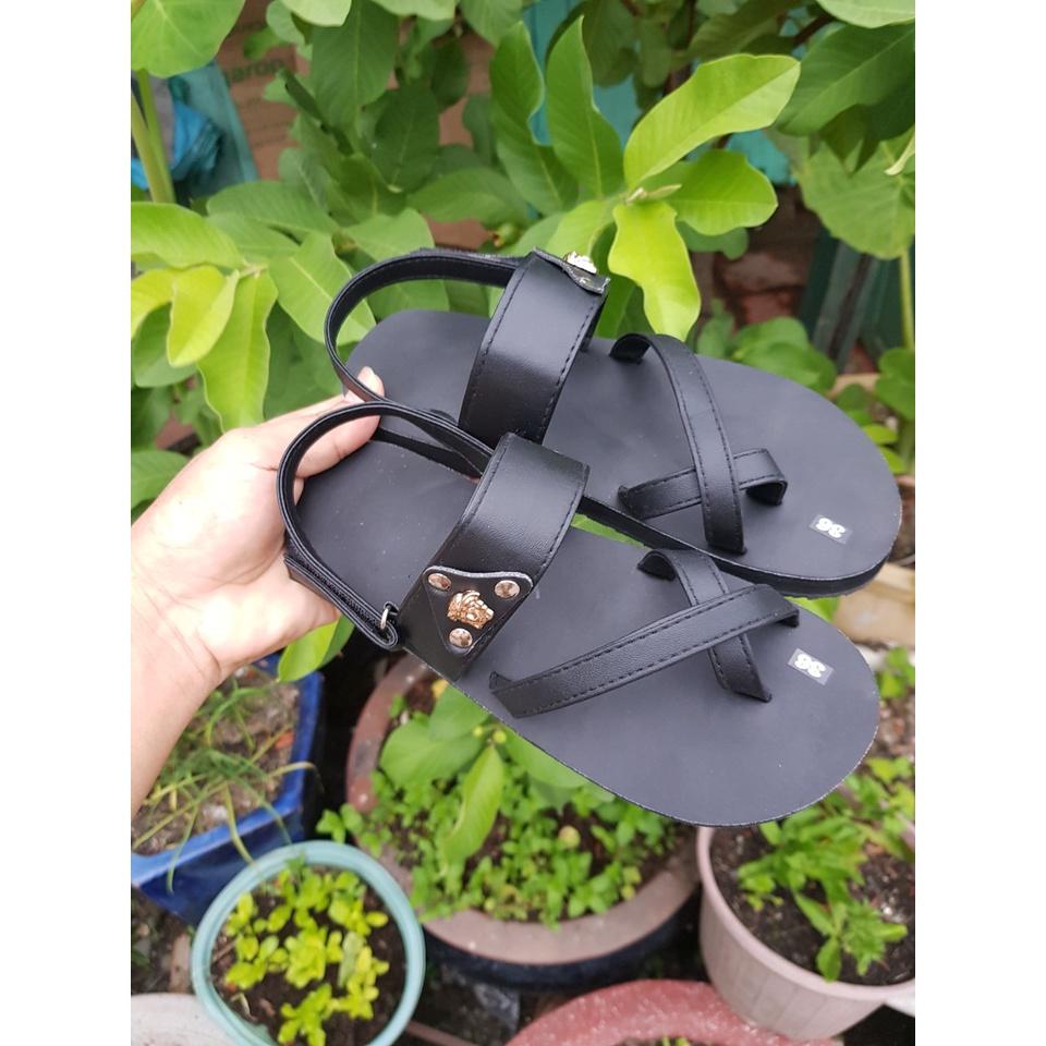 Xăng đan nam nữ đế đen quai đen size từ 34 nữ đến 43 nam