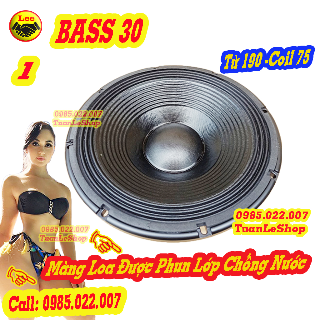 1 CỦ BASS 30 CÔN 75  NHẬP KHẨU - GIÁ 01 CHIẾC - TỪ 190 COIL 75MM - CỦ LOA 3 TẤC - Đít Lồi