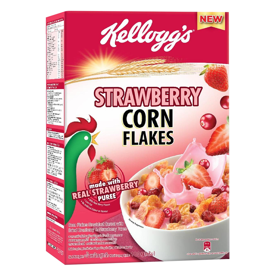 Ngũ Cốc Ăn Sáng Kellogg'S Corn Flakes Strawberry 180g