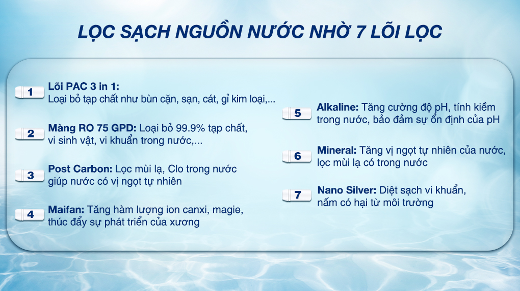 Máy lọc nước nóng lạnh Toshiba TWP-W1630SVN(W) - Hệ thống 7 lõi lọc - Diệt khuẩn bằng tia UV và RO - Tự động báo thay lõi - Hàng chính hãng