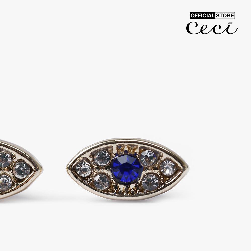 CECI - Khuyên tai nữ xỏ lỗ thiết kế hình đôi mắt đính đá độc đáo CC1-09000123-27