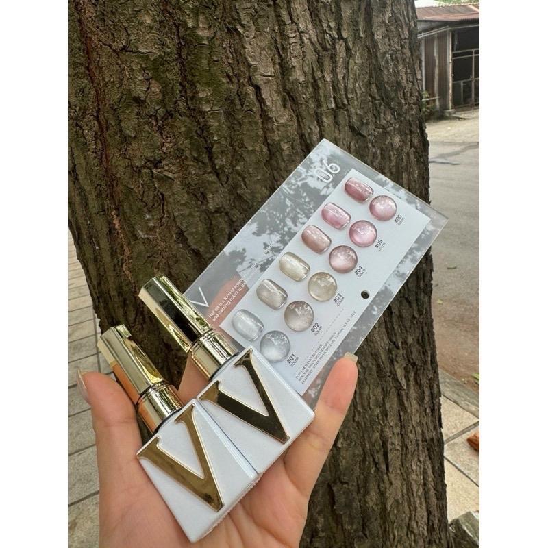 Set Sơn Mắt Mèo Ánh Trăng Pha Lê Siêu Cấp Siêu Sáng 6 màu VENDEENI 15ml Cao Cấp, Tặng Kèm Bảng Màu Hãng Nữ Women