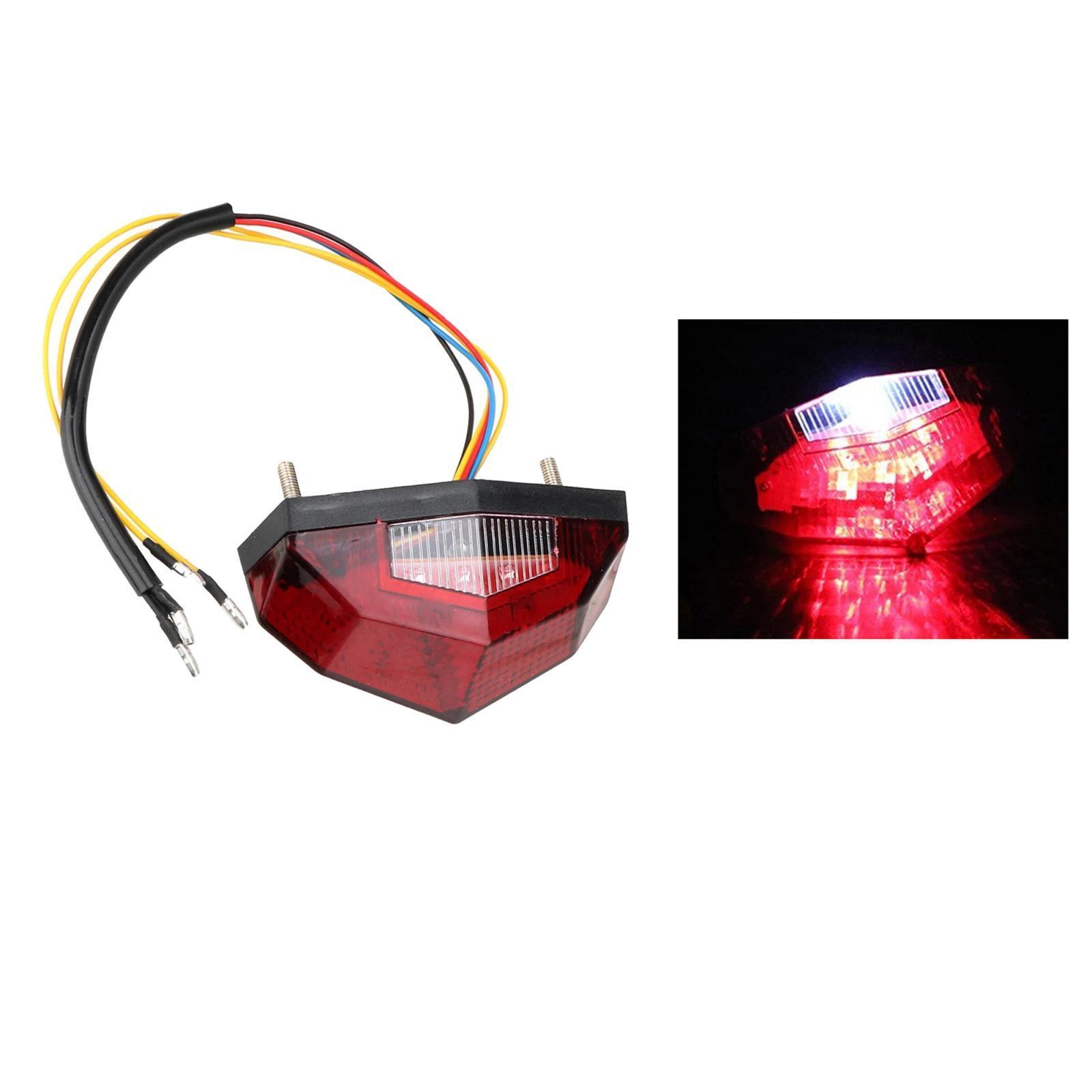 Universal Motorcycle LED Rear Tail Light Brake  Motorbike Lamp