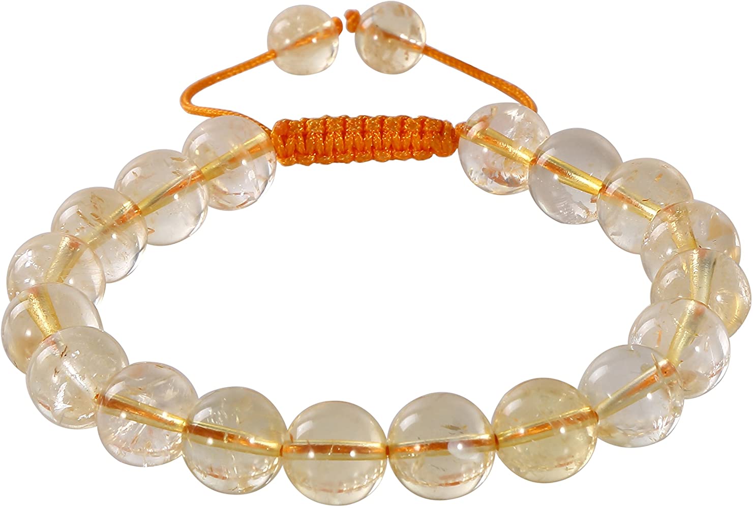 Vòng tay phong thủy đá thạch anh vàng thiên nhiên size 10mm