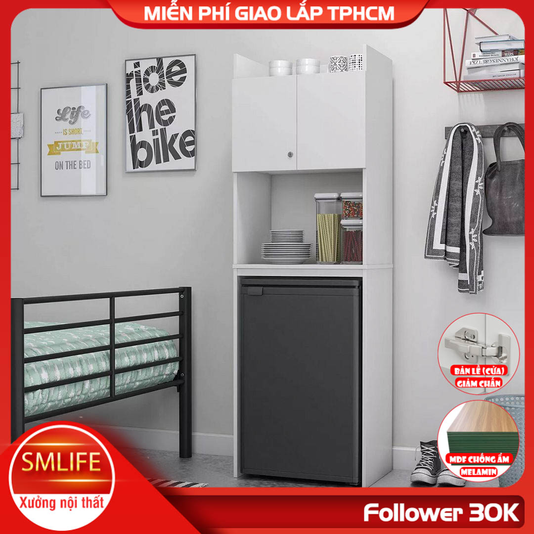 Tủ phòng ăn gỗ hiện đại SMLIFE Dehalak | Gỗ MDF dày 17mm chống ẩm | D60xR40xC180cm