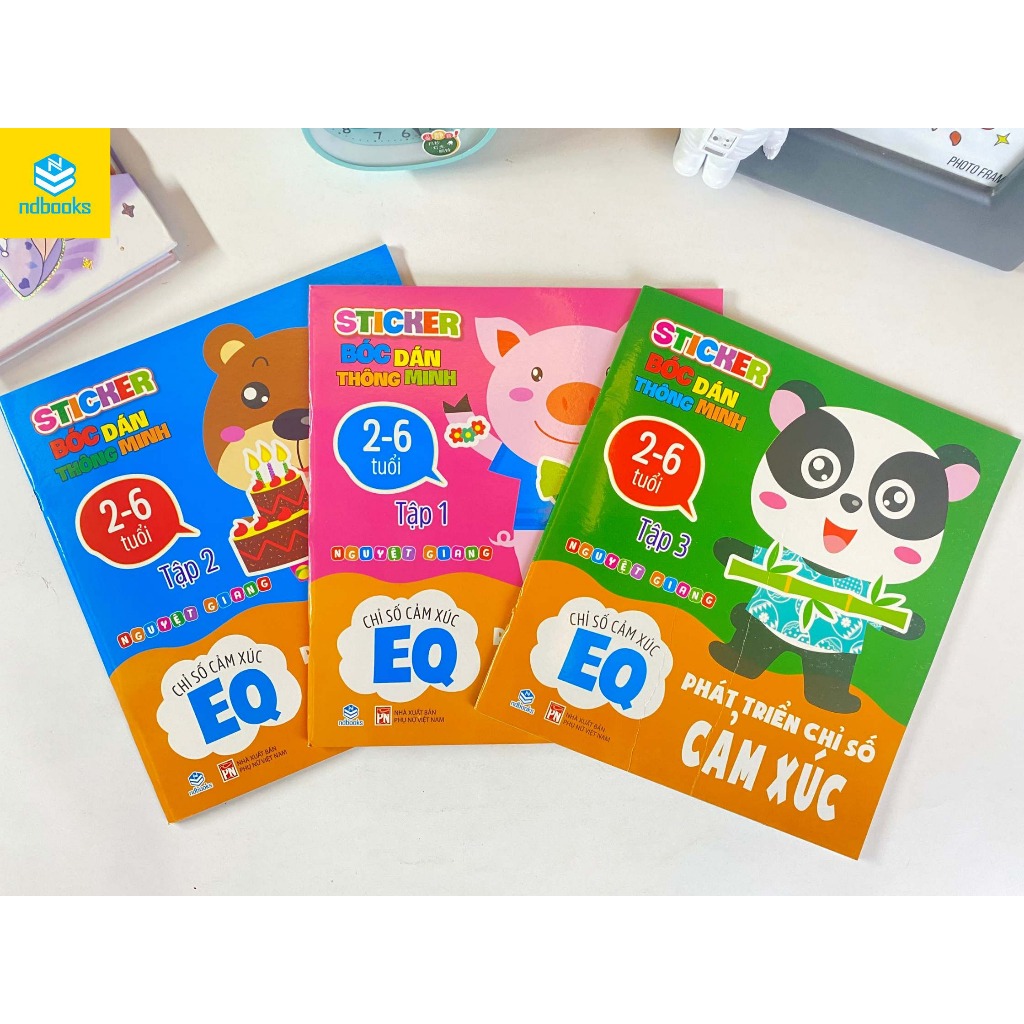 Combo 3 cuốn Sticker bóc dán thông minh - Phát triển chỉ số cảm xúc EQ