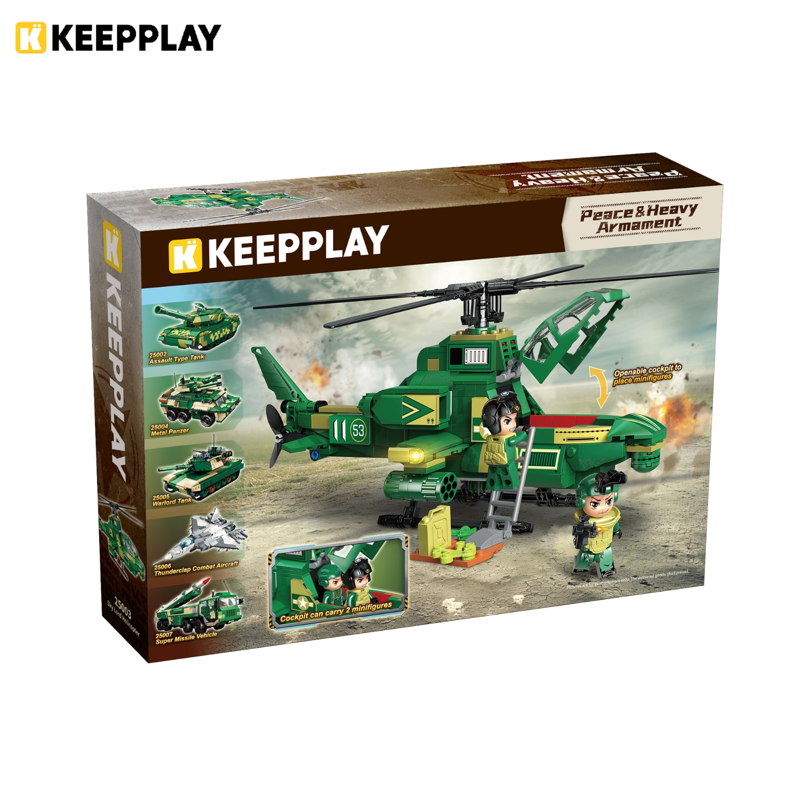Đồ chơi lắp ráp, xếp hình K Keepplay 25003 - Trực thăng (354 mảnh ghép)