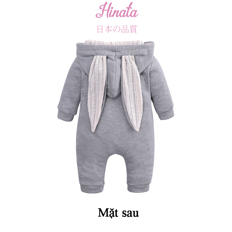 Set Romper unisex tai thỏ dễ thương BF52 Hinata cho bé