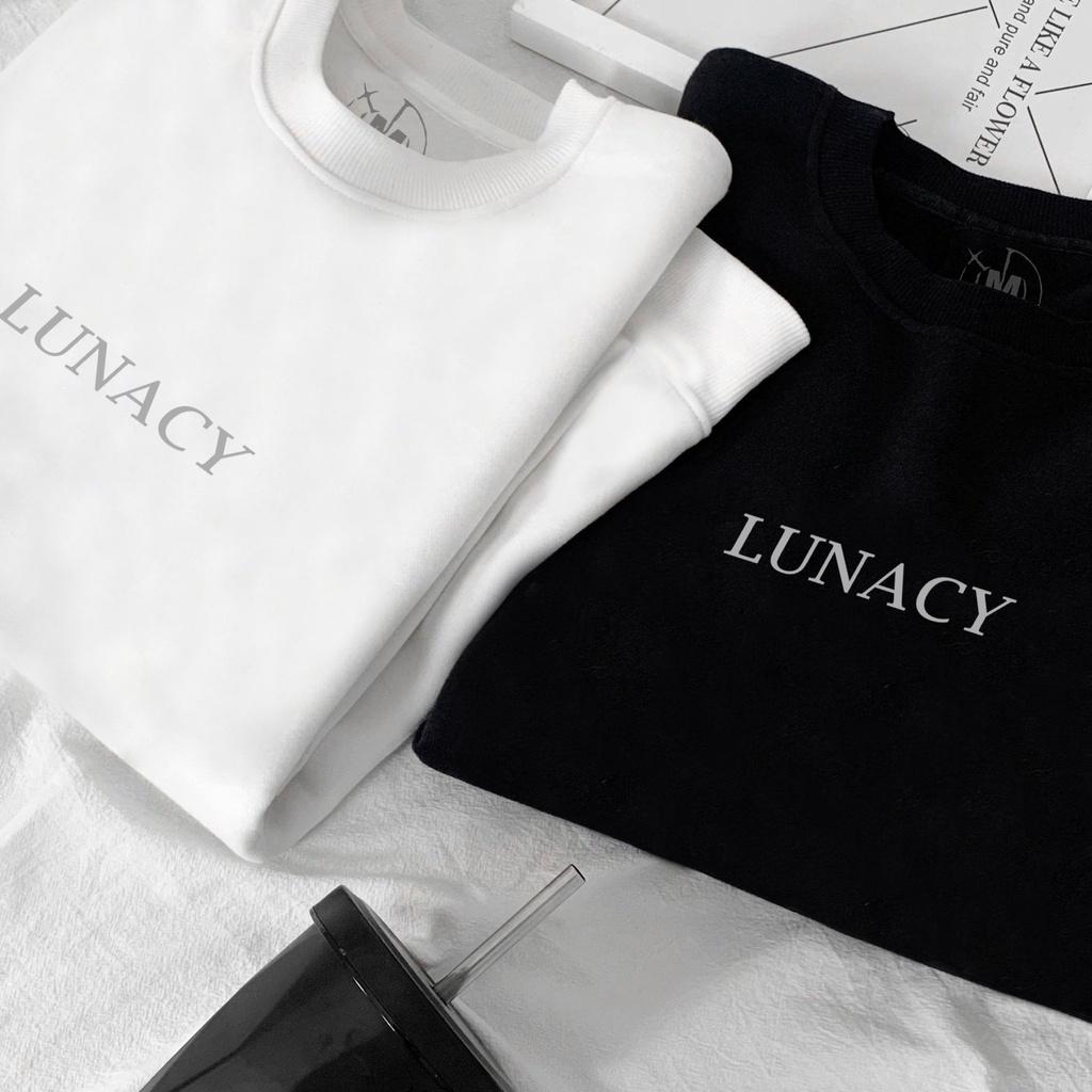 Áo Khoác Sweater Nỉ Form Rộng Lunacy In Dạ Quang Unisex Nam Nữ Ulzzang