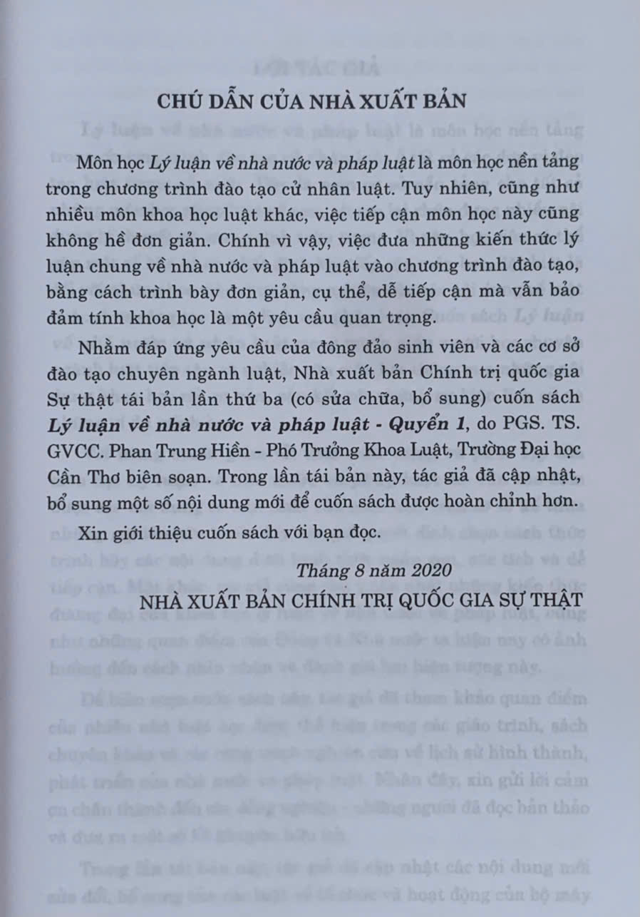 Lý luận về nhà nước và pháp luật (quyển 1 và quyển 2)