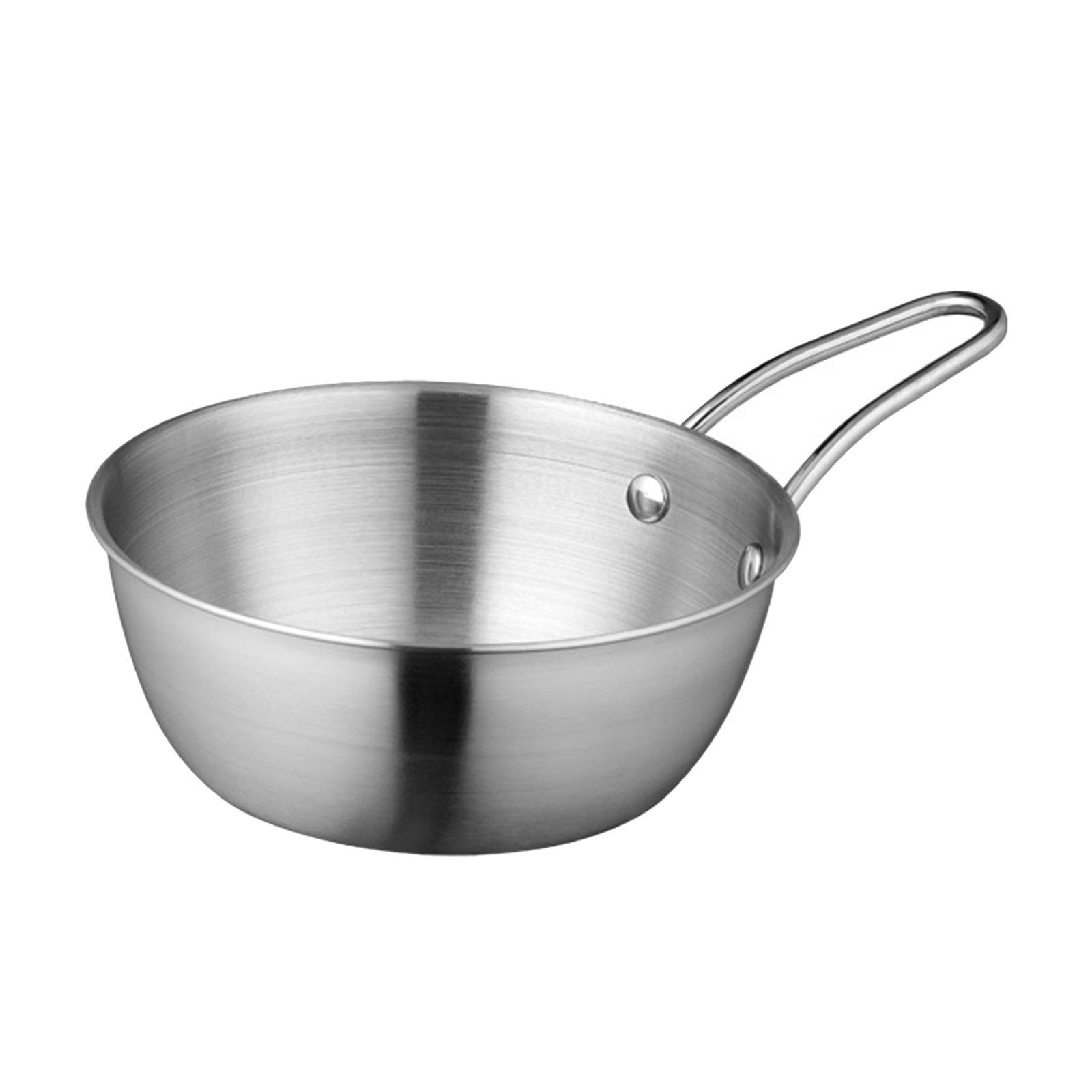 Stainless Steel Camping Travel Bowl with Handle Sturdy for Hiking