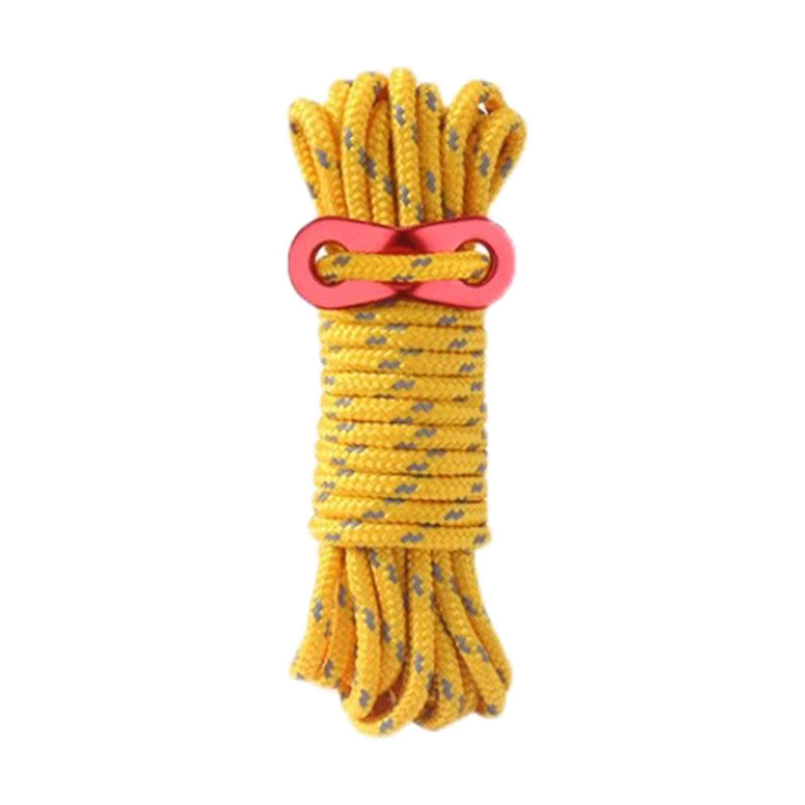 2 Sets Guy Lines Tent Cord with Adjuster 5mm 13ft for Camping Tent Tarp