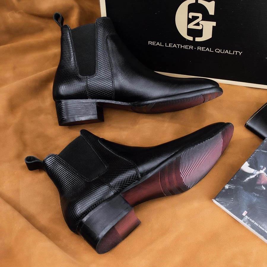 Chelsea boots nam kiểu giày da nam công sở tăng chiều cao, Boot cao cổ dáng giày chelsea boot classic bằng da bò cao cấp