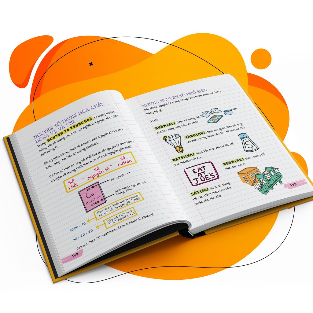 Combo Sổ tay Hình Học - Sổ tay Hóa Học - Á Châu Books - Tổng Hợp Kiến Thức Hình Học Và Hóa Học Lớp 8 Đến Lớp 12